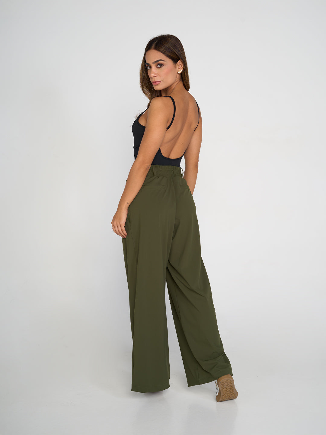 Olive Wide Leg Pants