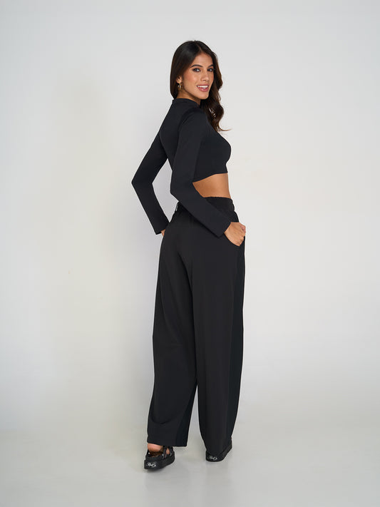 Elite Black Crop Top