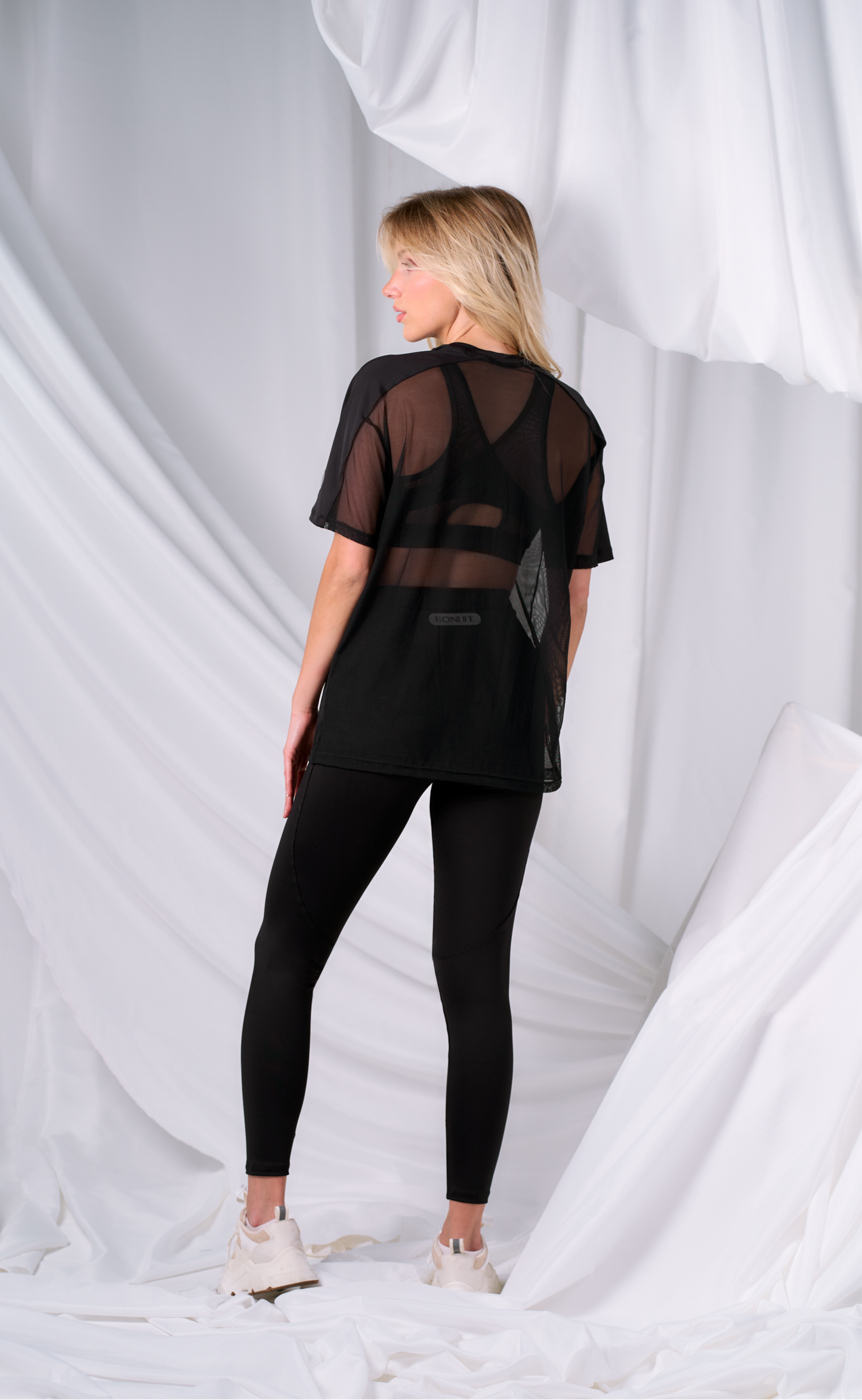 Blouse Mesh Wind Black