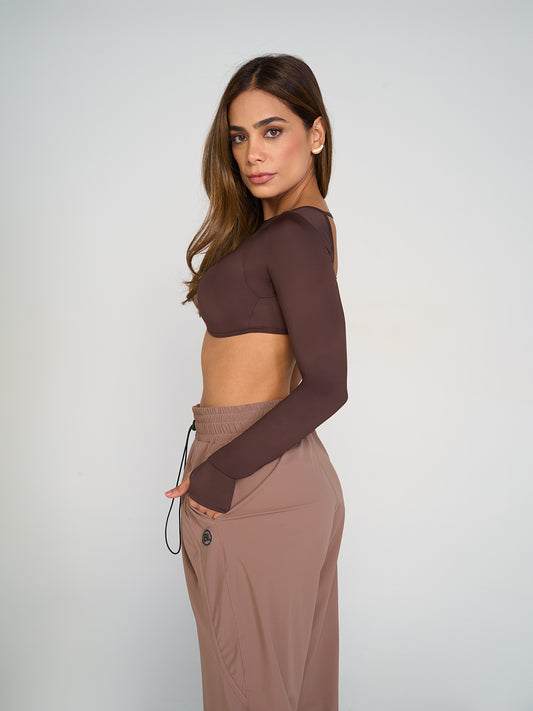 Glowing Chocolate Crop Top