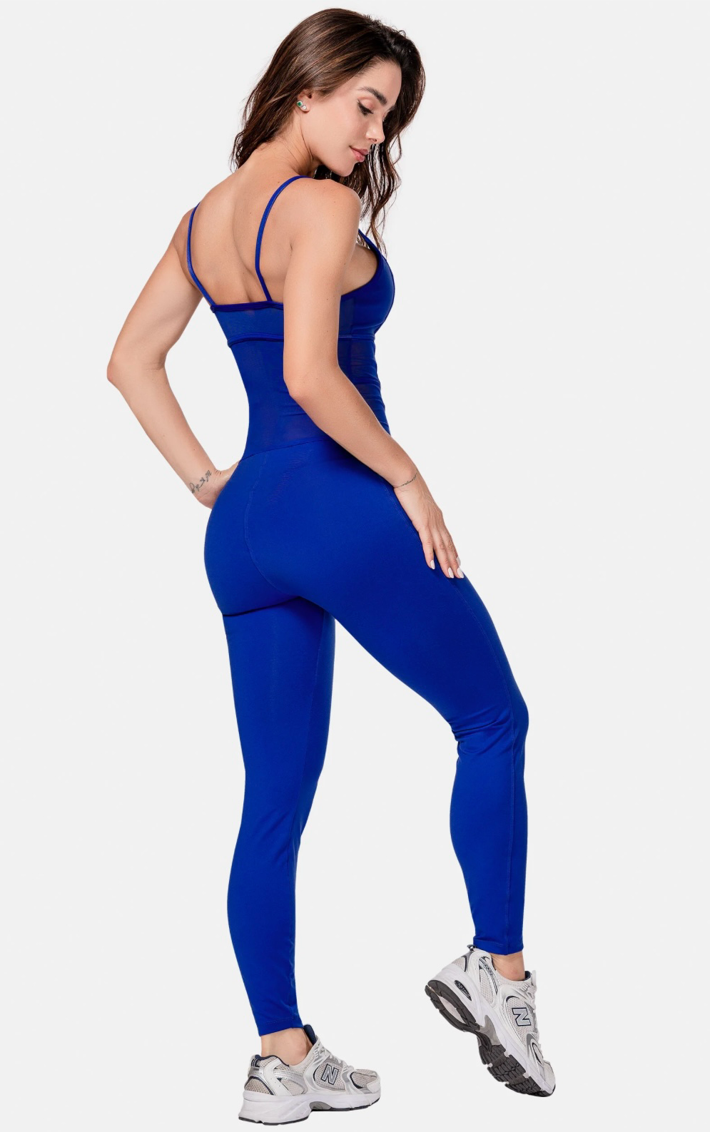 Supplex With Semi Transparent Mesh Jumpsuit