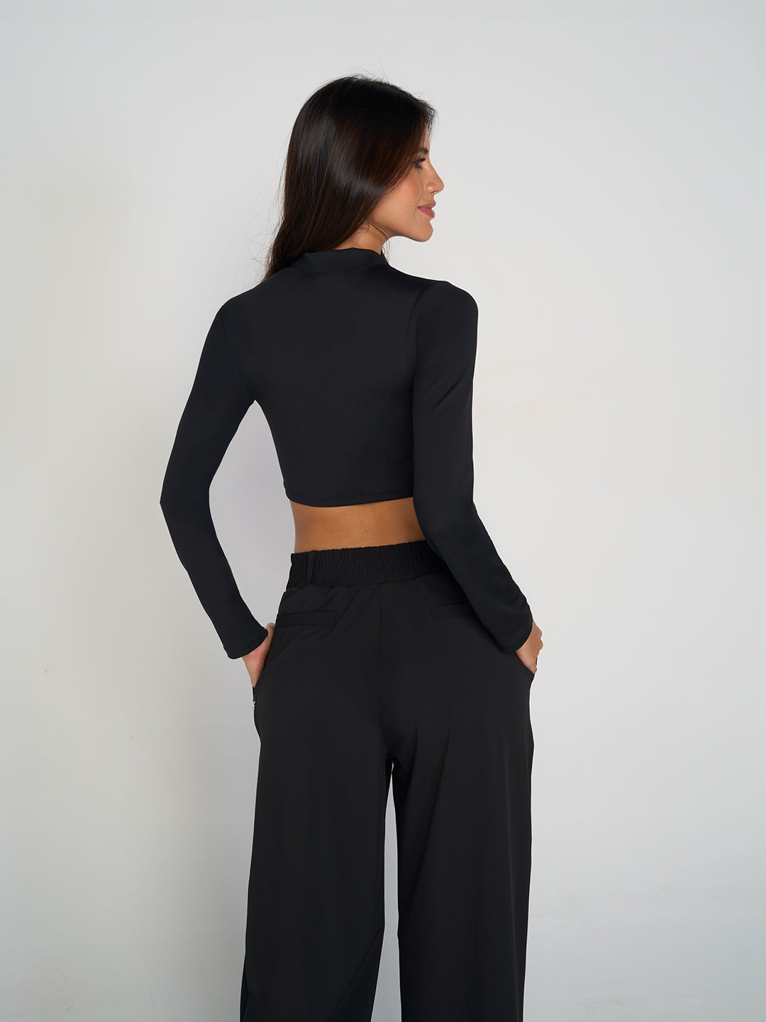 Elite Black Crop Top