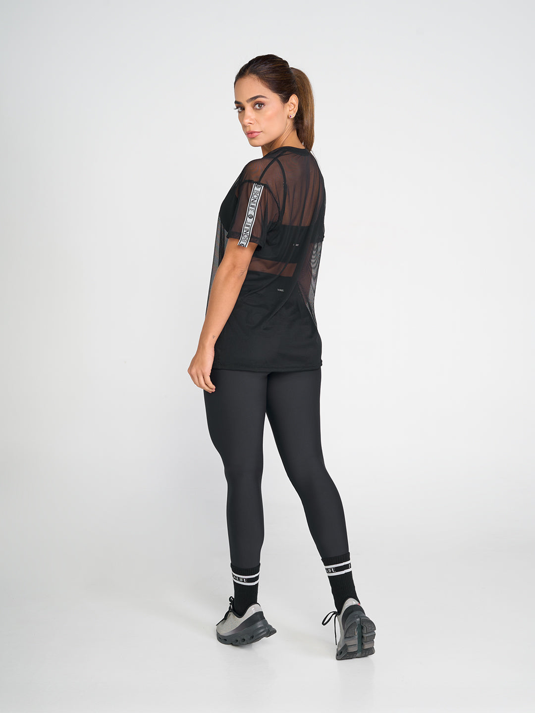 Mesh Black Bluse
