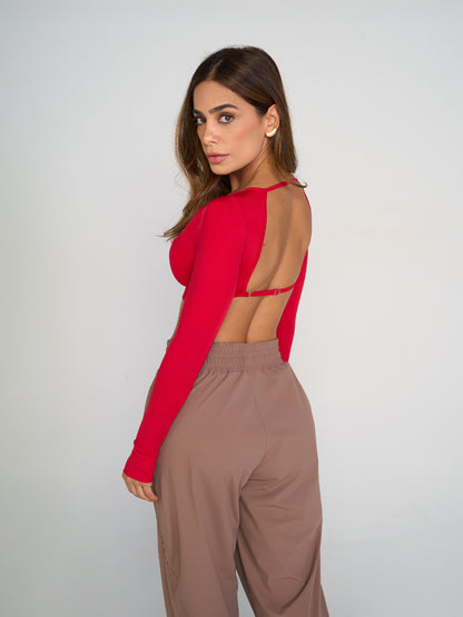 Glowing Red Crop Top