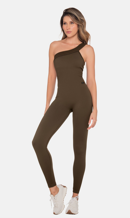 Power Chocolate Seamless Jumpsuit