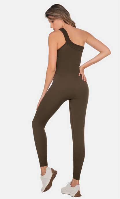 Power Chocolate Seamless Jumpsuit