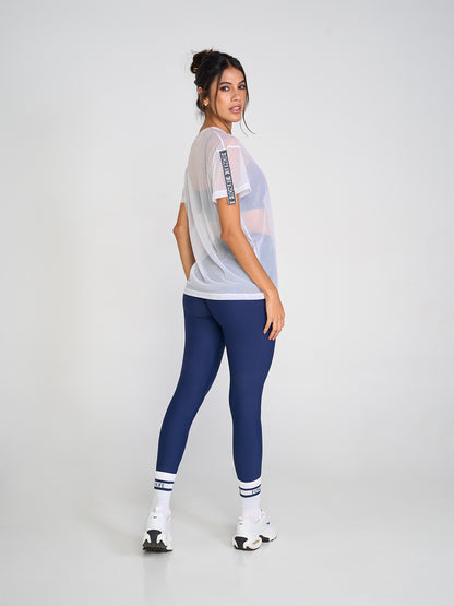 Mesh White Bluse