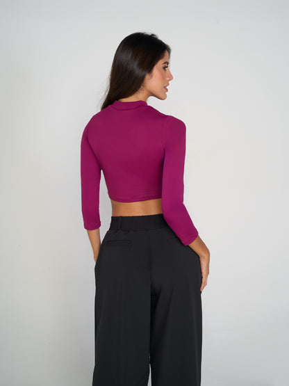 Elite Wine Crop Top