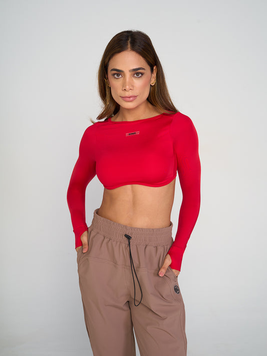 Glowing Red Crop Top