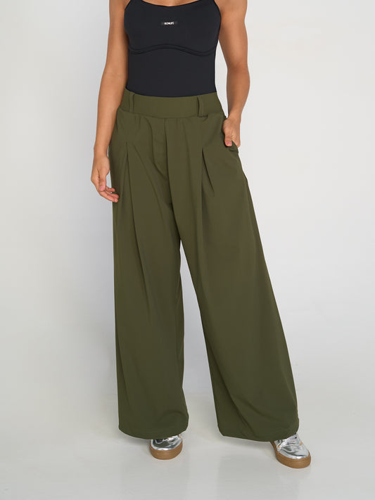 Olive Wide Leg Pants