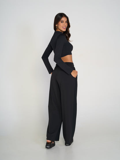 Elite Black Crop Top