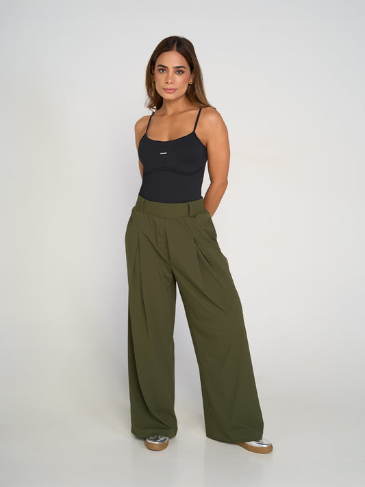 Olive Wide Leg Pants