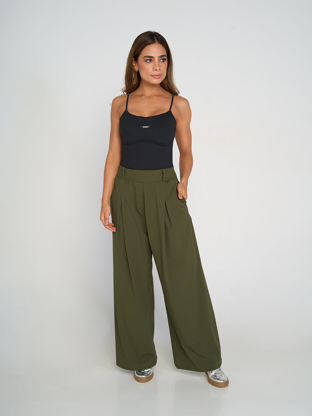 Olive Wide Leg Pants