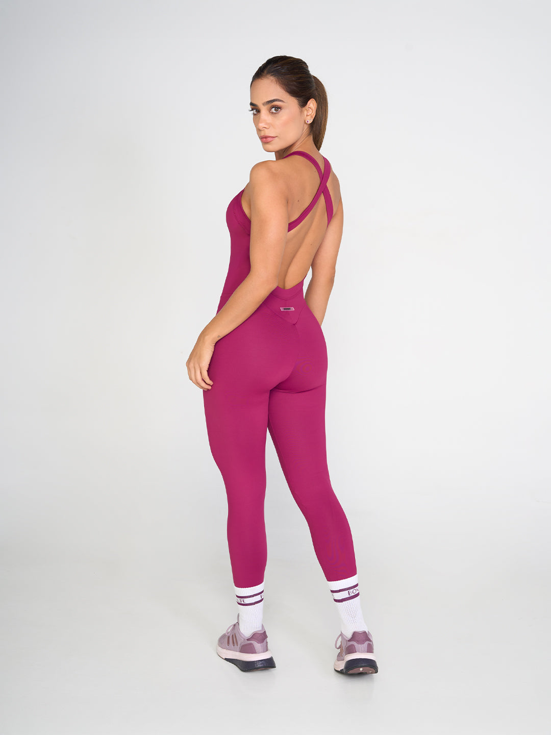 Burgundy Zip Jumpsuit