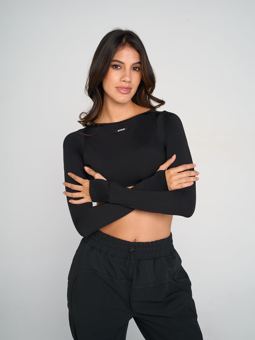 Glowing Black Crop Top