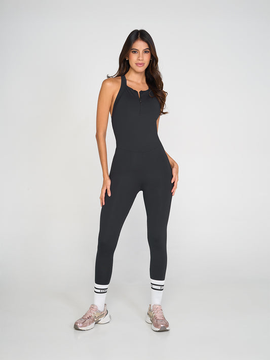 Black Zip Jumpsuit