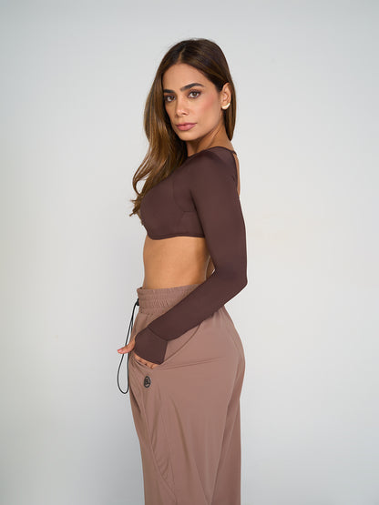 Glowing Chocolate Crop Top