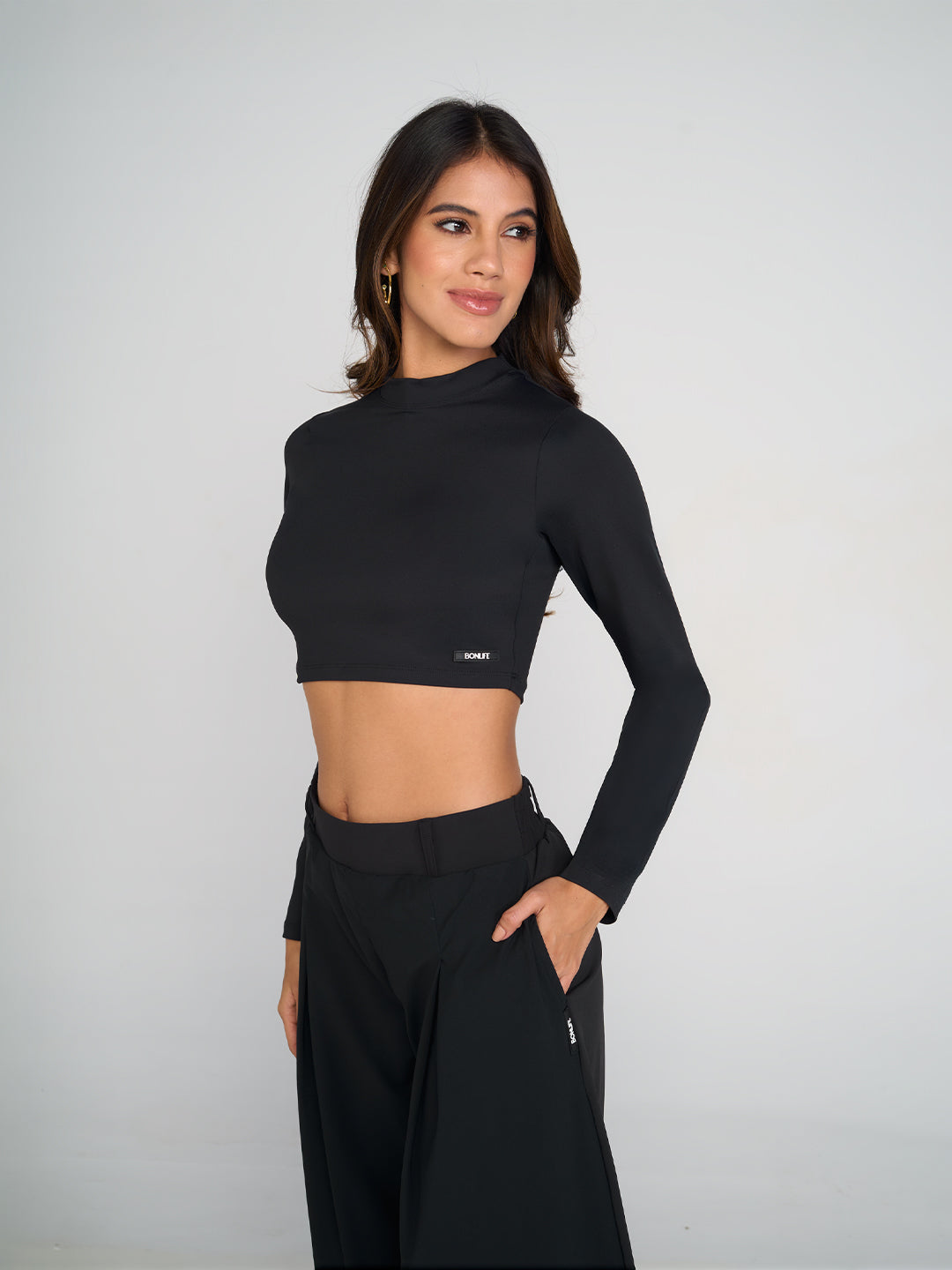 Elite Black Crop Top