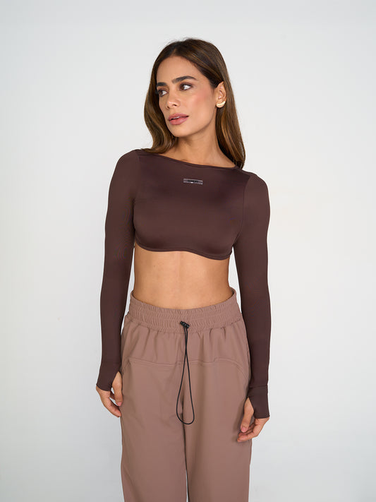 Glowing Chocolate Crop Top
