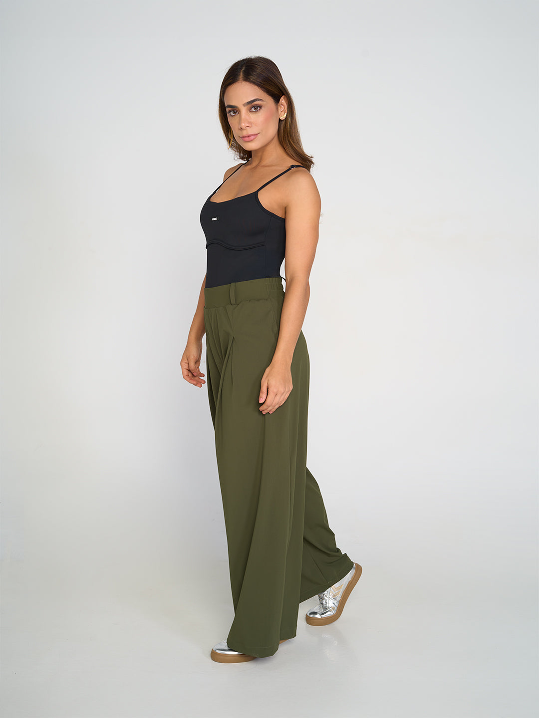 Olive Wide Leg Pants