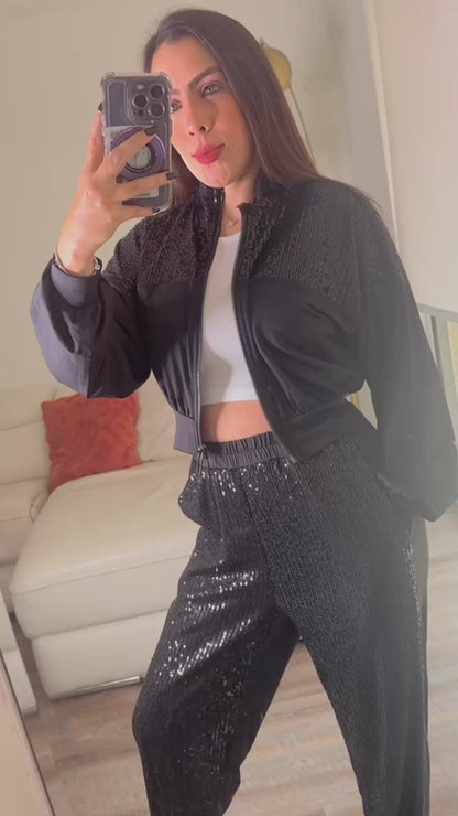 Set Jogger and Jacket Sequin