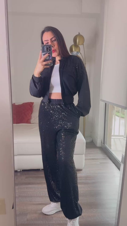 Set Jogger and Jacket Sequin